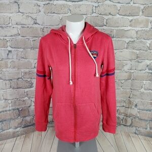 Roxy Hoodie Zipper Front Pink Size Medium  Logo